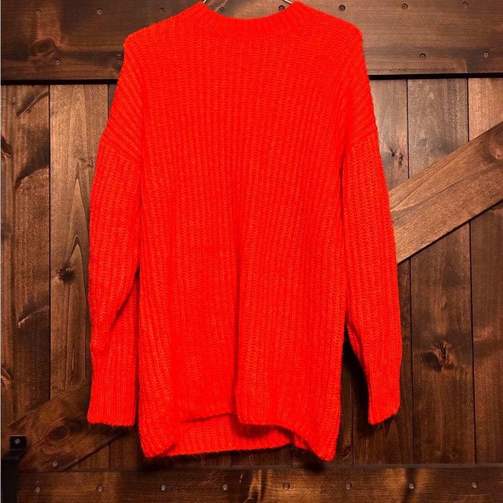 Women's Vibrant Orange Sweater